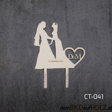 Lade das Bild in den Galerie-Viewer, Caketopper - 5-4 Hochzeit 2-B