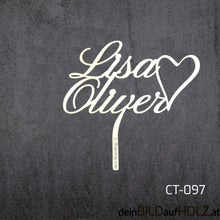 Lade das Bild in den Galerie-Viewer, Caketopper - 5-4 Hochzeit 2-B