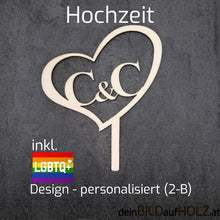 Lade das Bild in den Galerie-Viewer, Caketopper - 5-4 Hochzeit 2-B