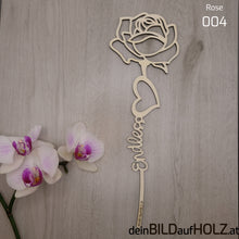 Lade das Bild in den Galerie-Viewer, Blumen aus Holz personalisiert