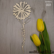 Lade das Bild in den Galerie-Viewer, Blumen aus Holz personalisiert