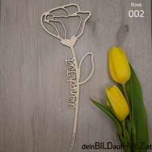 Lade das Bild in den Galerie-Viewer, Blumen aus Holz personalisiert