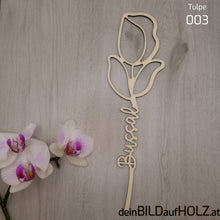 Lade das Bild in den Galerie-Viewer, Blumen aus Holz personalisiert