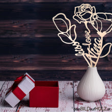 Lade das Bild in den Galerie-Viewer, Blumen aus Holz personalisiert