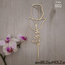 Lade das Bild in den Galerie-Viewer, Blumen aus Holz personalisiert
