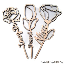 Lade das Bild in den Galerie-Viewer, Blumen aus Holz personalisiert