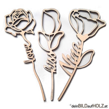 Lade das Bild in den Galerie-Viewer, Blumen aus Holz personalisiert