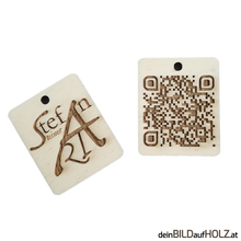 Lade das Bild in den Galerie-Viewer, Dein Schild - Logo - QR Code auf Holz