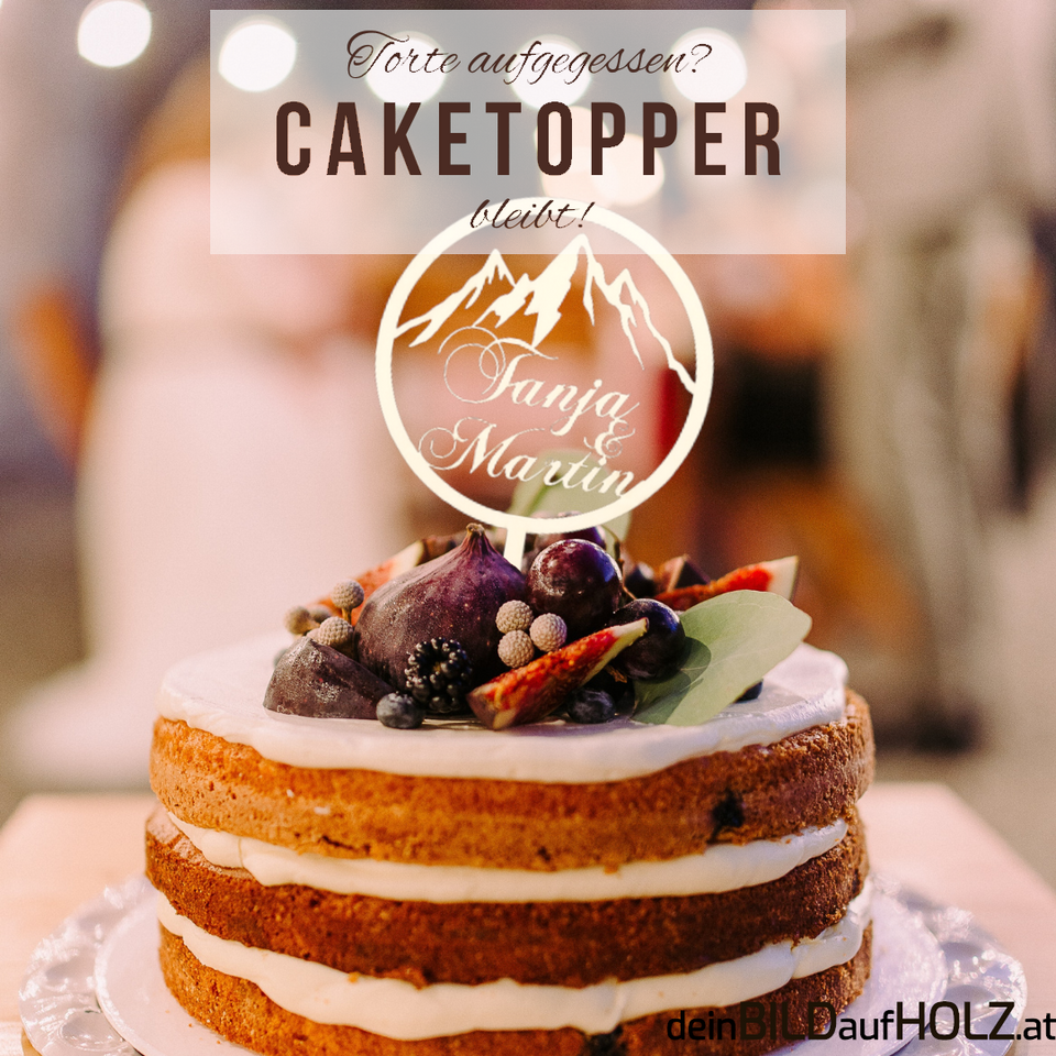 Caketopper aus Pappel Sperrholz